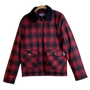 Bleecker & Broad New York Pl Front Jacket Red Black Size XS NWT